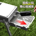 Stainless steel bbq grill 304 thickened bbq grill outdoor portable foldable bbq rack household charcoal grill