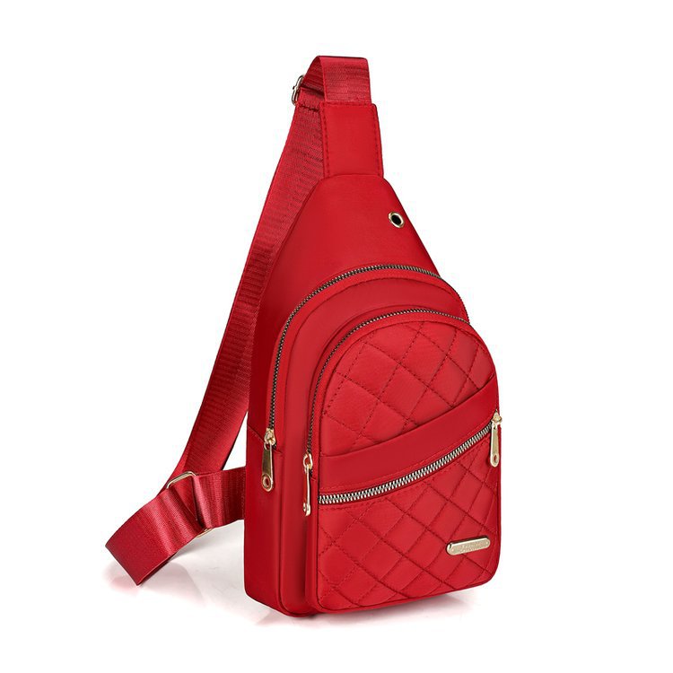 Cross-border simple fashion breast bag women's anti-splashing casual versatile simple messenger bag daily commuting diamond shoulder bag