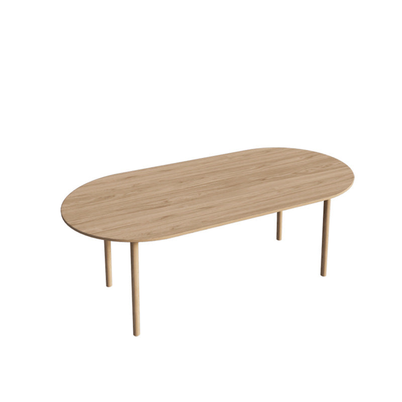 Customizable light luxury nordic style oval dining table for guest rooms, b&bs, and offices - solid wood meeting and conference table
