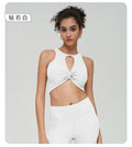 【clearance - no returns or exchanges】knotted design cutout top sports bra - beautiful back tank top for fitness, yoga, and underwear