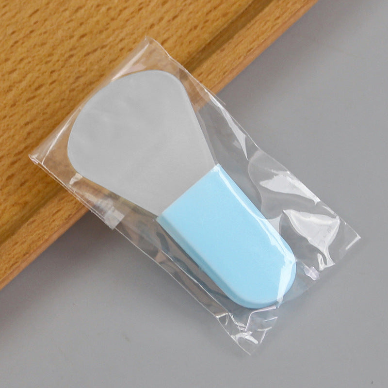Cosmetic beauty silicone-like brush mask applicator - short handle, new mini mud mask smoothing facial beauty tool