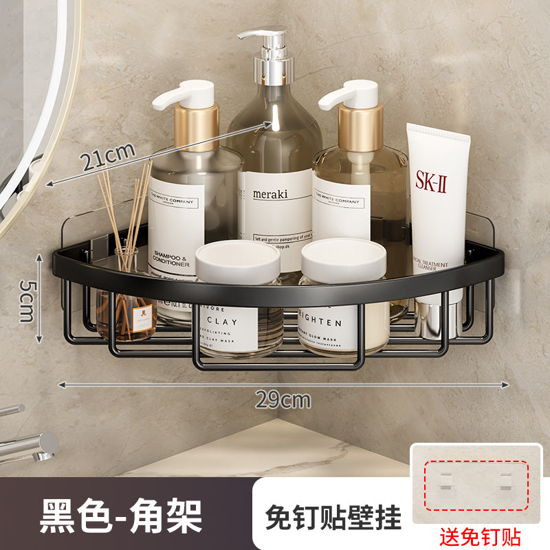 Cross-border non-punching bathroom storage rack set bathroom wrought iron wall-mounted rack wash storage