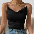 spring/summer new arrival: cross-border european & american style bestseller - slim-fit, elegant, scoop neck, high-stretch knit cami top - in stock now!