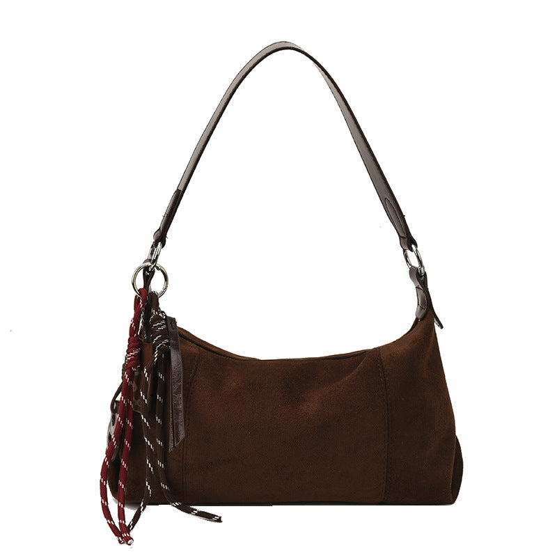 retro bag women's bag new arrival maillard color frosted easiest for match armpit bag casualclassy sense shoulder bag
