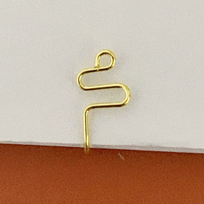 Fashion cross-border fake piercing nose nail set open u-shaped african non-piercing nose clip fake hole nose ring female trend