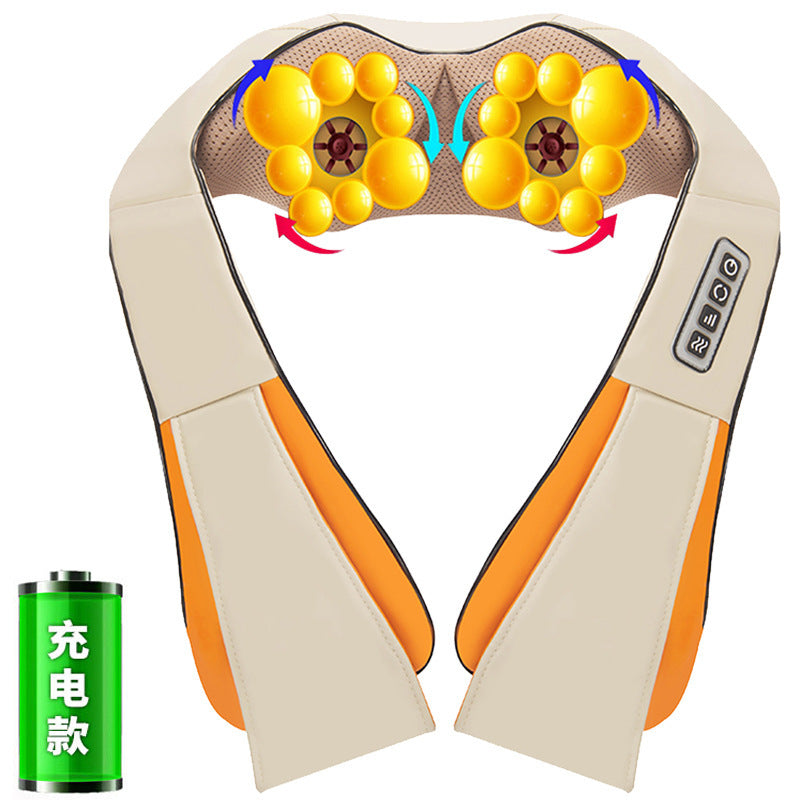 kneading massage shawl rechargeable multi-functional household hot compress shoulder and cervical spine massager gift dropshipping
