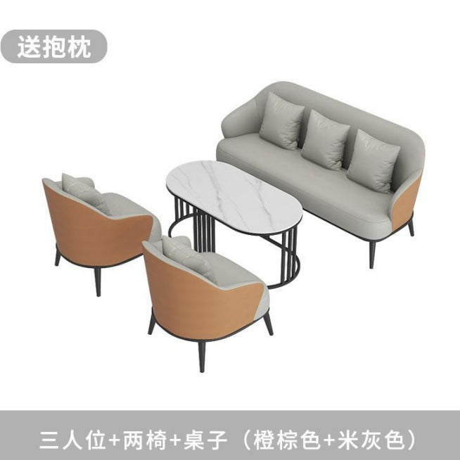 Reception table and chair combination sales office accessible luxury hotel balcony casualcasual beauty salon sofa single person negotiation meeting