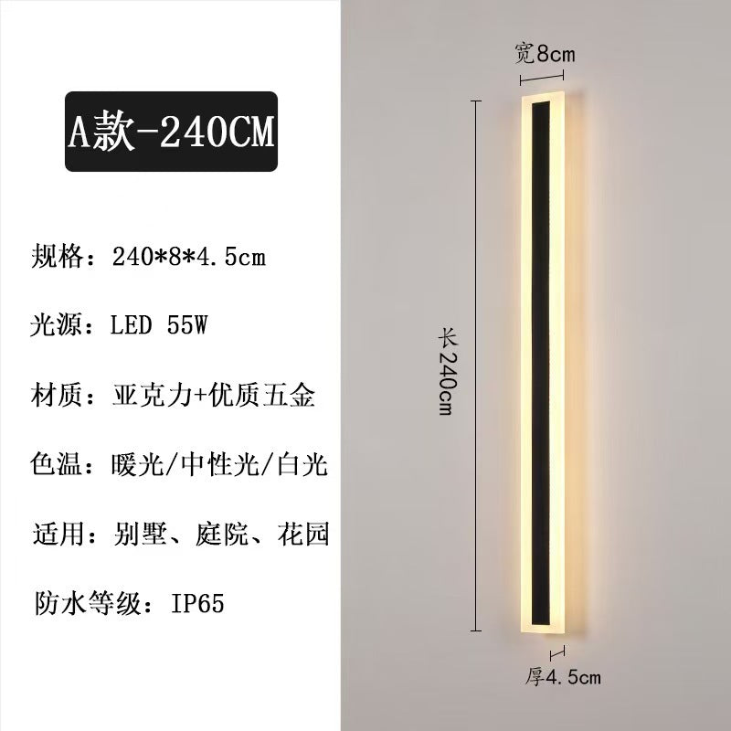 Waterproof outdoor long wall lamp line wall lamp simple and minimalist outdoor IP65 villa directly from the manufacturer  explosion