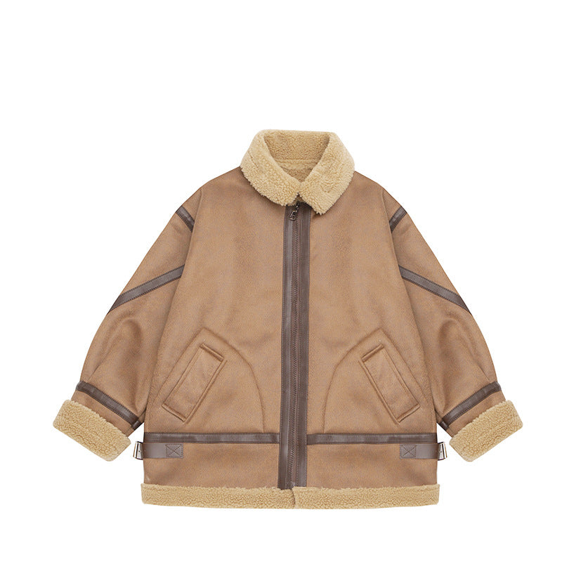 Baby boy winter casualoutwearnew arrivalchildren's stylefleece-linedthickenedboysjackettopstrendy
