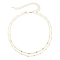 Retrosexy double-layer geometric disc metal chain waist chain female fashion street style fashionpatchworksuit body chain