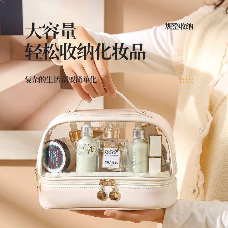 Wash storage bag Double-layer portable travel portable dry and wet separation wash bag Large capacity premium cosmetic bag