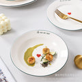 Creative nordic dinnerware western plate steak plate - instagrammable european style white ceramic popular home dinner plate