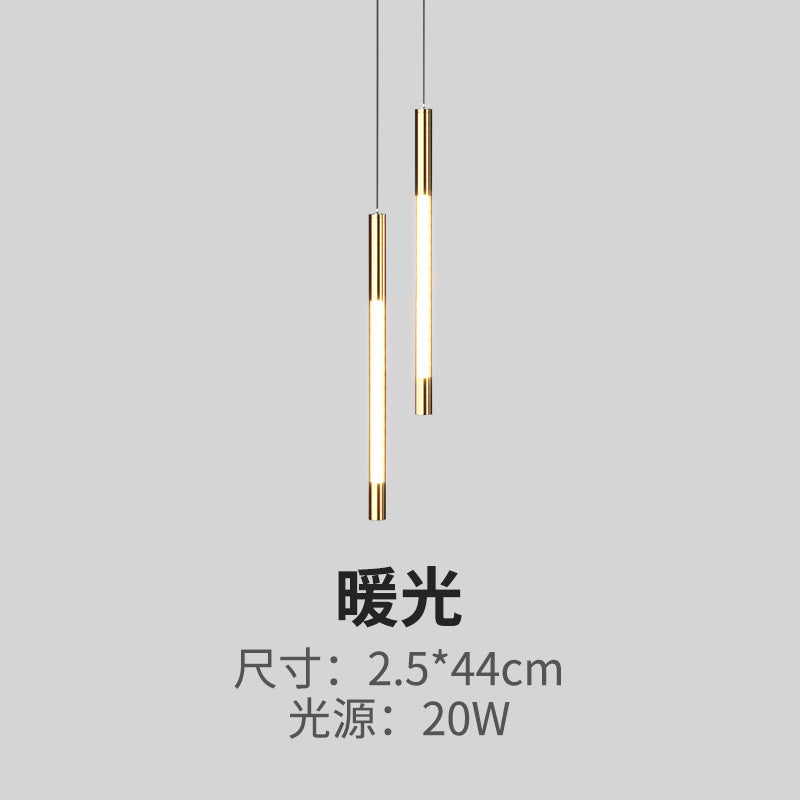 Bedside chandelier light luxury minimalist creative personalized line lighting bedroom study background wall Italian high-end small chandelier