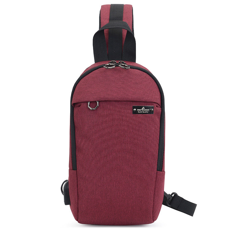 FREE KNIGHT trendy brand small breast bag men's outdoor sports and leisure shoulder bag cross backpack soft messenger bag