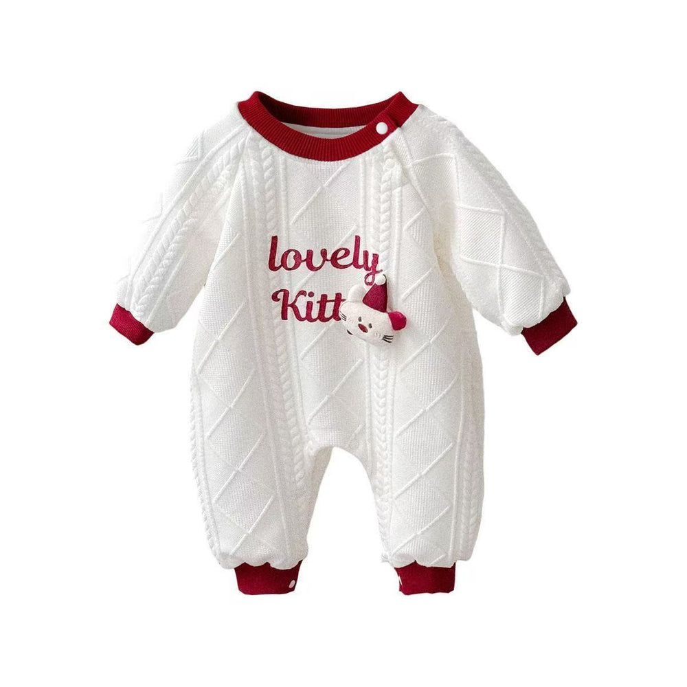 Cartoon spring/autumn new baby cute romper, letter print long-sleeve crawling suit for baby boys and girls, stylish infant outfit