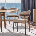 Modern minimalist solid wood dining chair, nordic retro chair, home dining table stool with backrest, natural wood style restaurant desk chair