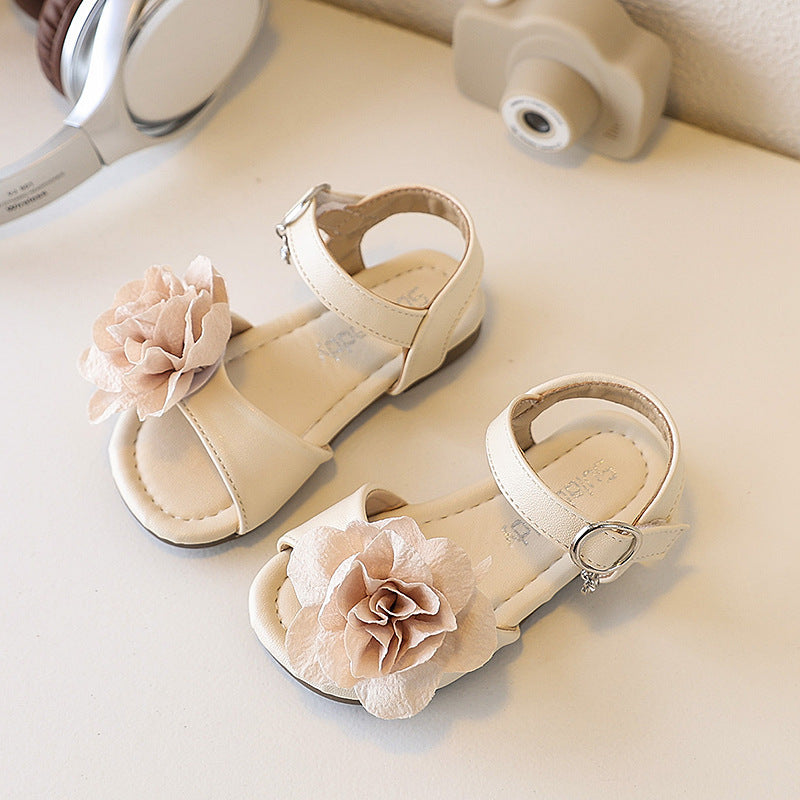Ready-to-ship girls' non-slip sandals: stylish bowknot, cartoon, and pearl princess sandals for baby girls