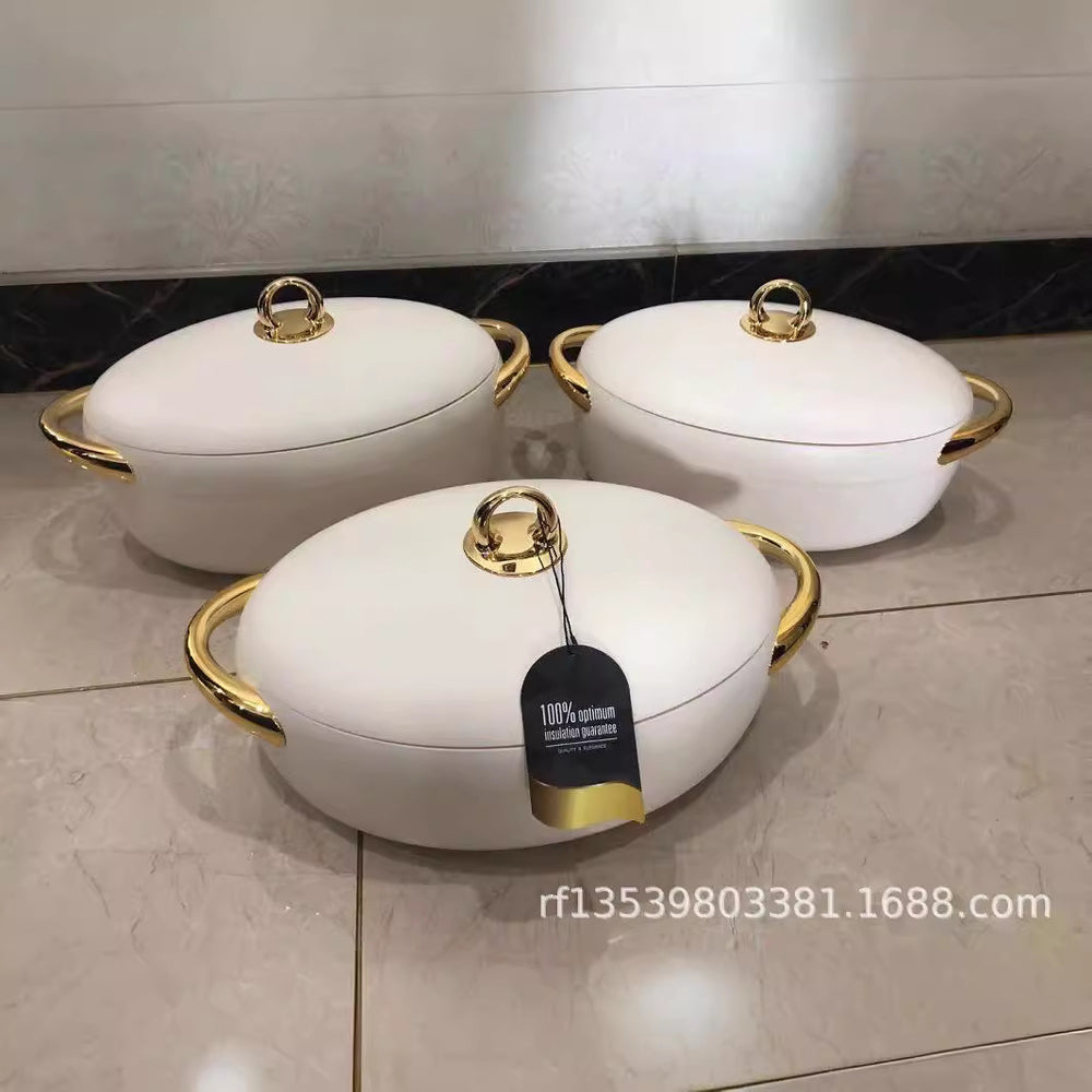 Export african heat preservation box2l2.5l3lexport3pcs set egg-shaped thermal insulation box