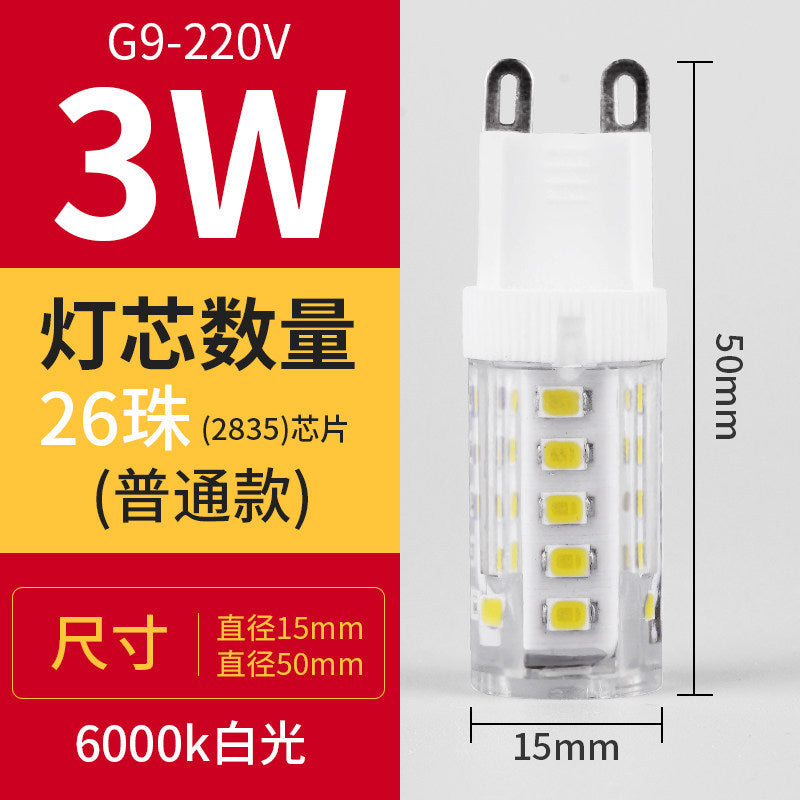 Led g4 bulb - super bright pin-in-pin led light source - small light bulb g9 crystal lamp corn bulb 220v