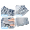 Girls' summer lightweight denim shorts - new  styles for girls, embroidered outerwear shorts for mid-to-large children
