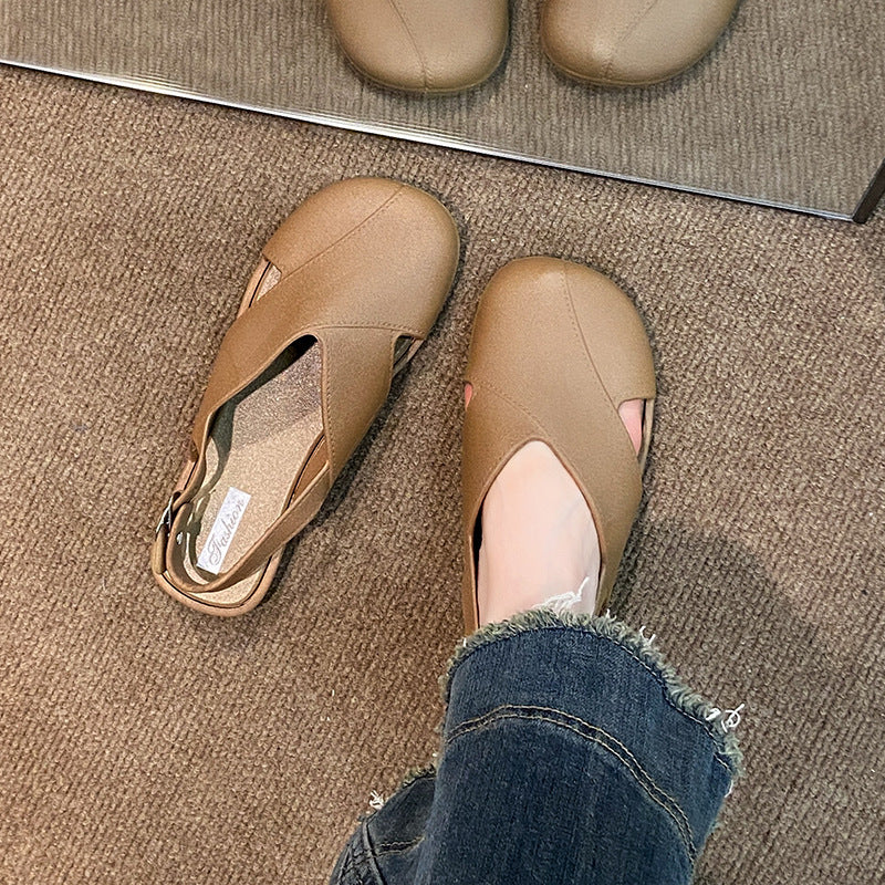 Casual baotou sandals women's new arrivalsummerk-stylefrenchretro forest fairy style casualflats roman shoes