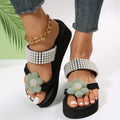 plus size toe slippers for women 2025 summer small fragrant style temu popular lightweight outer wear flower sandals for women