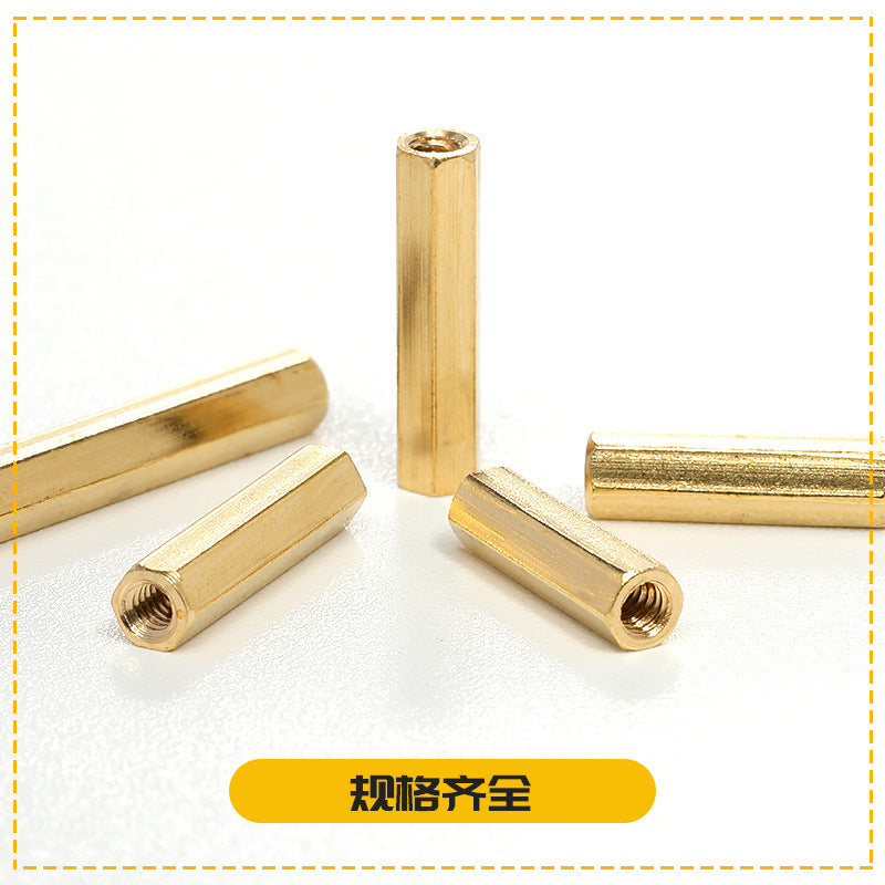 M2 hexagonal copper stud H3 surveillance camera security hexagonal square double-pass copper column multi-specification through-hole isolation column