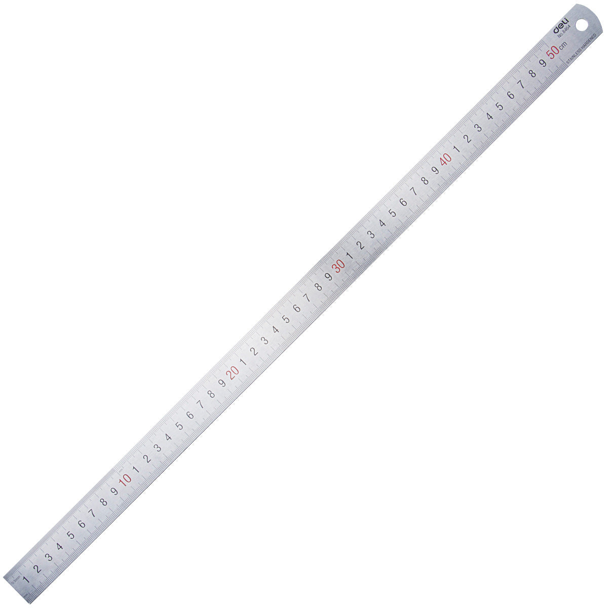 Deli 8464 steel ruler 50cm steel ruler, student office ruler steel ruler