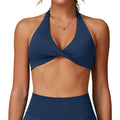 Cloud-feel breathable halter back yoga bra top - compression outdoor sports running fitness apparel 8503
