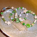 Green ceramic beaded bracelet for women - dopamine jewelry, niche, light luxury, exquisite bracelet, cute, high-value, student party accessory