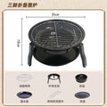 Zibo bbq outdoor home bbq grill portable charcoal stove small round camping courtyard foldable bbq rack