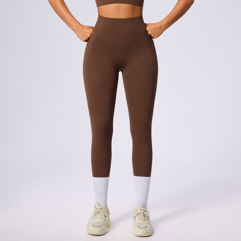 European and american new women's shaping workout set - high waist tummy control pocket yoga outfit - stretchy & breathable fitness set