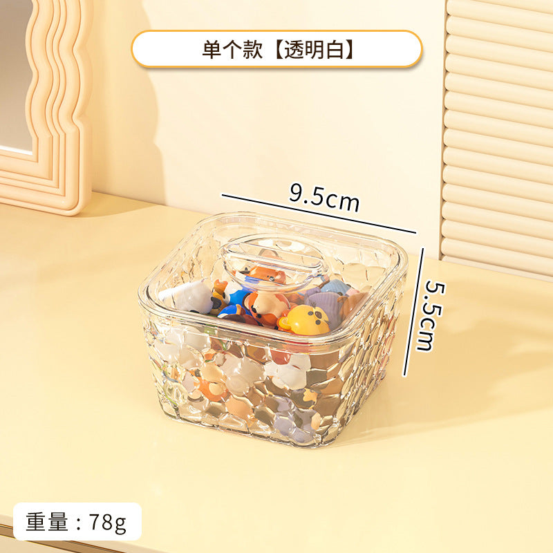 One piece of transparent jewelry box, ring, earrings, hairpin ring, multi-layer desktop storage box, classification, jewelry storage box.