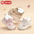 Toddler shoes for boys, autumn/winter baby cotton shoes, fleece-lined, soft sole, ages 0-1-3 years, thickened warm baby girl shoes