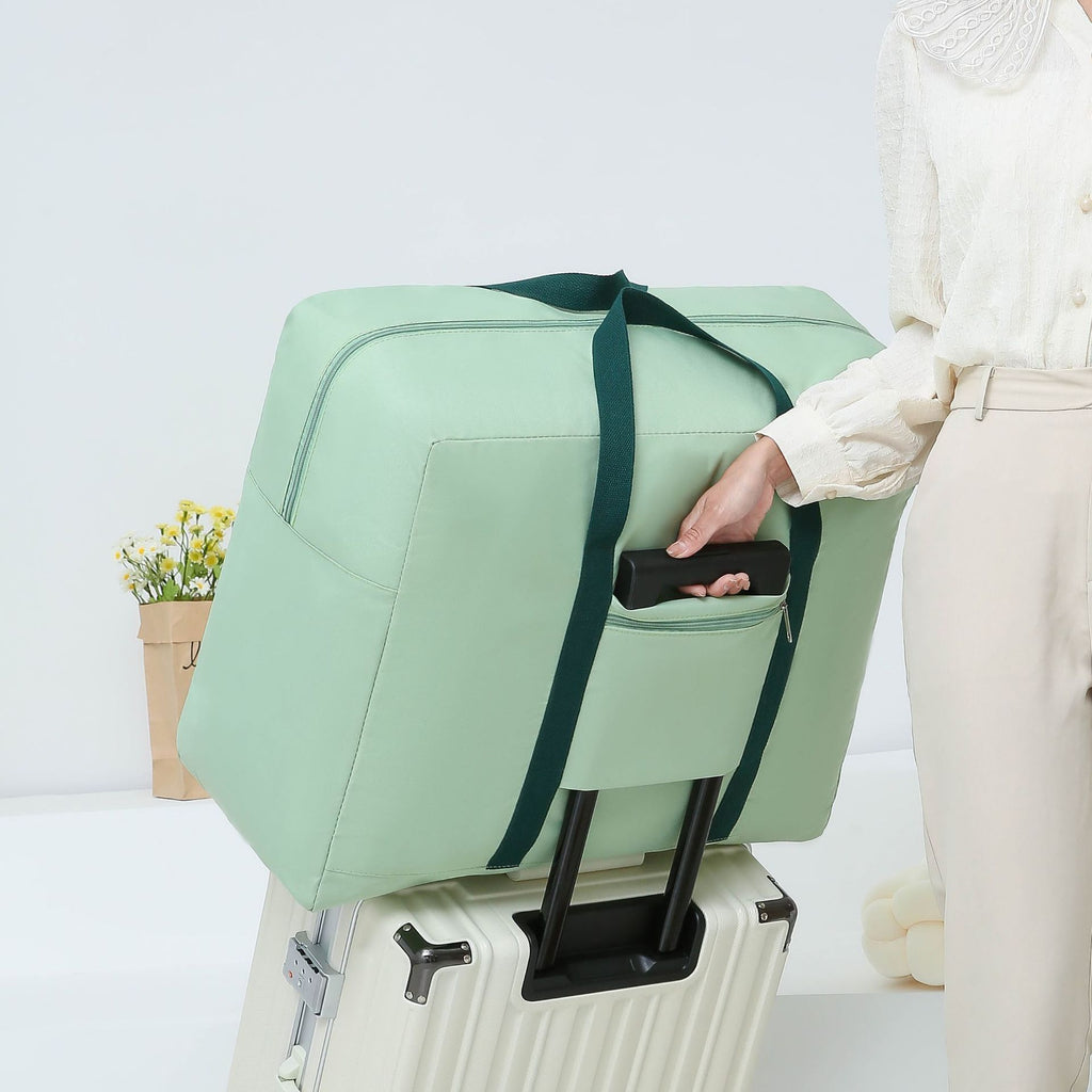 Oxford cloth cartoon moving bag can be put on trolley case clothes quilt storage bag going out travel luggage packing bag