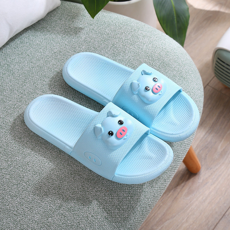 2023 new cartoon bathroom slippers for men, home bath non-slip slippers, couple's slippers for women, thick sole