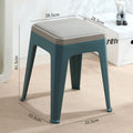 Soft plastic medium-sized kids stool living room dining table stool thickened adult for home durable and stackable storage