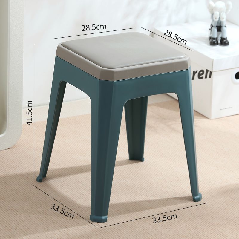 Soft plastic medium-sized kids stool living room dining table bench thickened adult for home durable and stackable storage