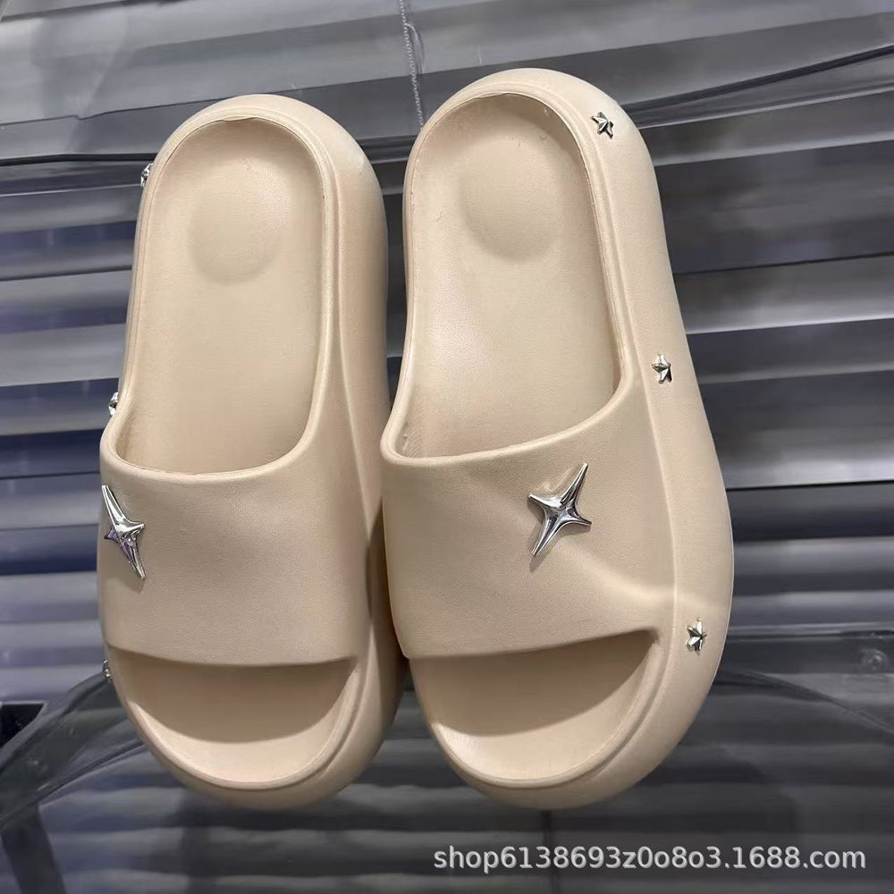 Thick sole slippers women's summernew arrivaloutwearplatform shoes bottom slippers non-slip heightening beach shoes lazy sandals wholesale
