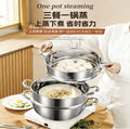 304 stainless steel steamer pot - multi-purpose steamer for home use: perfect for steaming fish, buns, dumplings, and soups. compatible with gas stoves and induction cookers