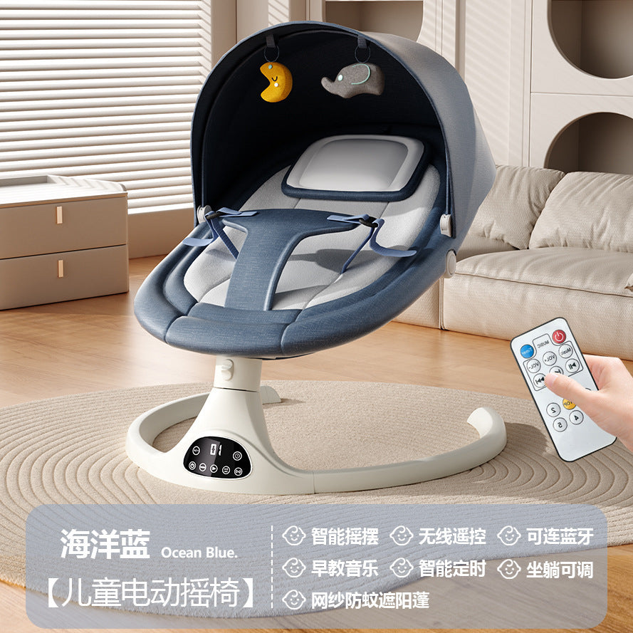 Baby Electric Soothing Cradle Bed Artifact Baby Multifunctional Sitting and Reclining Rocking Chair APP Remote Control