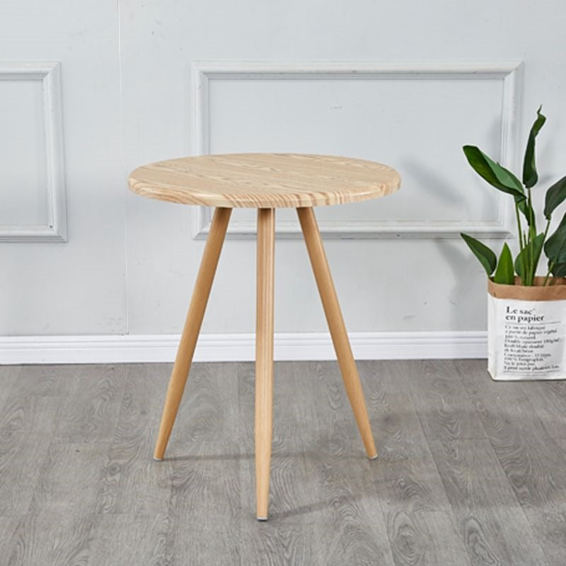 Nordic faux solid wood dining table and chair set - modern minimalist, small apartment friendly, creative casual round table with milk tea shop chairs