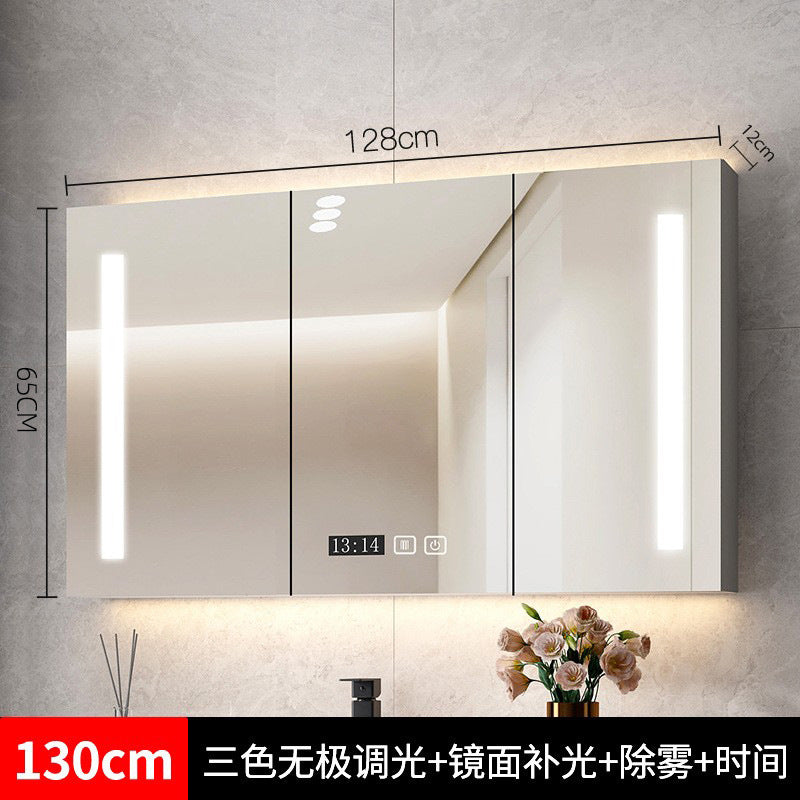 Smart bathroom mirror cabinet, separate wall-mounted bathroom with light, vanity mirror, bathroom mirror with rack storage