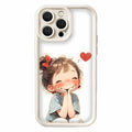 Custom painted phone case - cartoon design for iphone 16, solid color apple 15, diamond sand diy phone 14 soft case