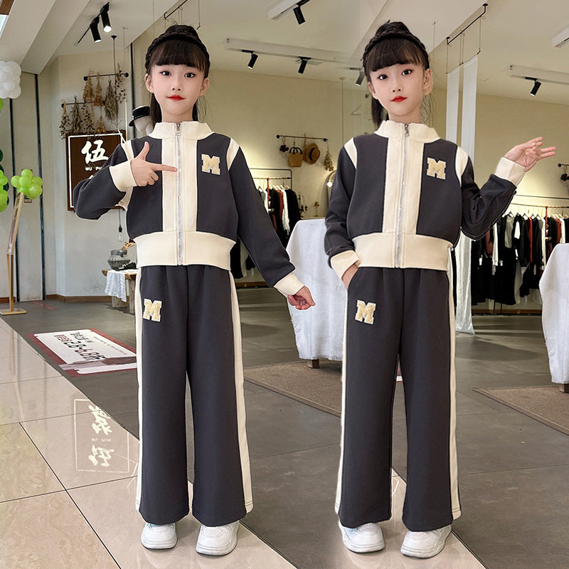 Girls' spring outfit set - loose fit, trendy & stylish  new collection - casual two-piece set for spring/autumn