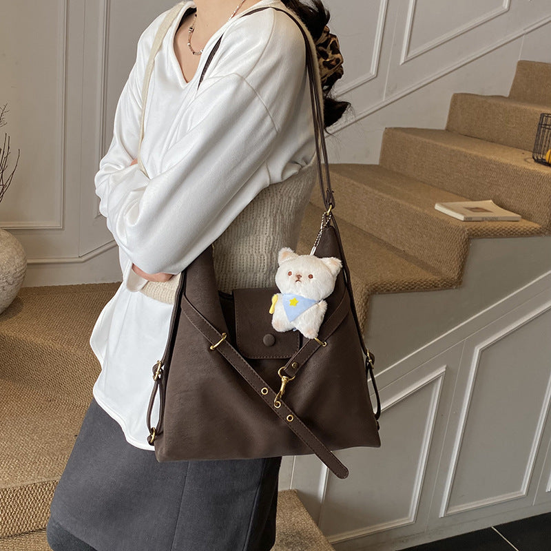 Classyretro large-capacity backpack work clothing style easiest for matchcasual shoulder tote bag multi-purpose fashionable backpack
