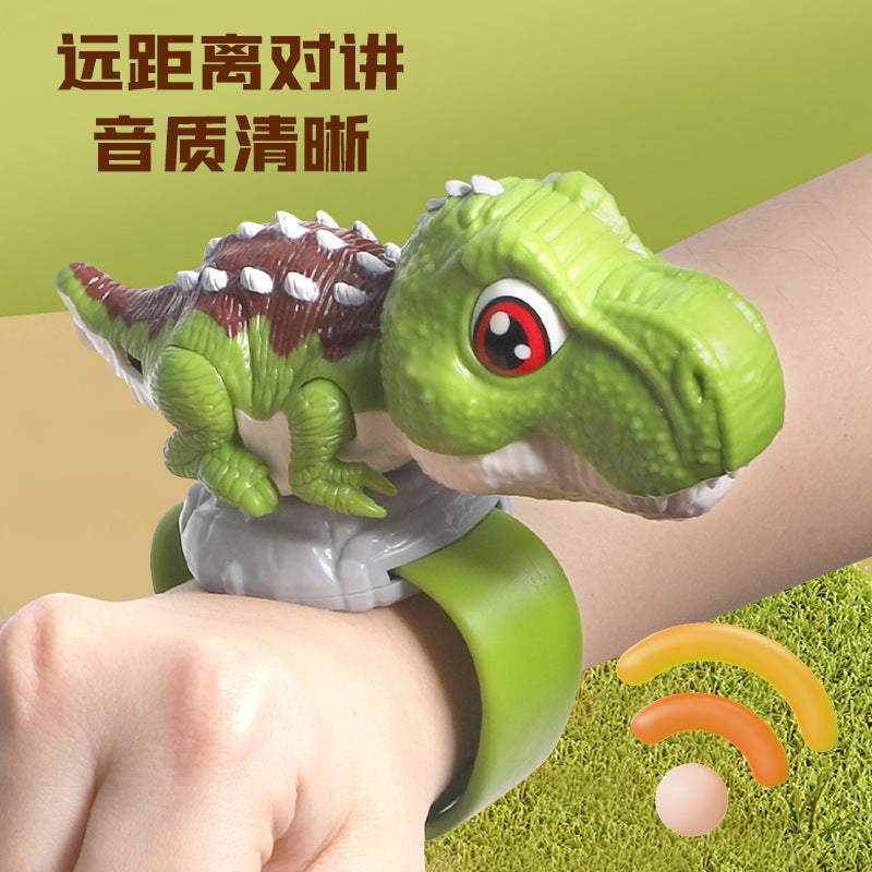 amazon new arrival dinosaur can be worn on the hand kids wireless pager walkie-talkie interactive boy toy