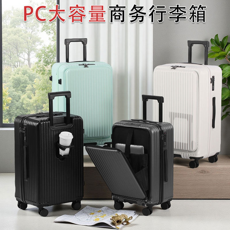 Seasonal Clearance Special Large Capacity Luggage 2025 New Front Opening PC Business Trolley Case Men's and Women's Password Box