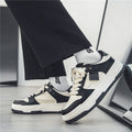 Winter sneakers for men casual trendy shoes trendy brand black and white panda niche stylesense of design skateboard shoes ultra-light thick sole dunk