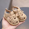 Girls' closed-toe sandals: new summer  collection - soft-soled, hollow-out princess shoes for little girls - trendy baby footwear